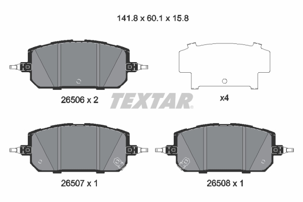 Set placute frana,frana disc 2650601 TEXTAR