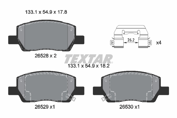 Set placute frana,frana disc 2652801 TEXTAR