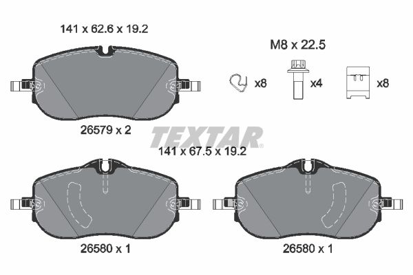 Set placute frana,frana disc 2657901 TEXTAR