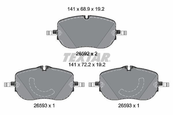 Set placute frana,frana disc 2659201 TEXTAR