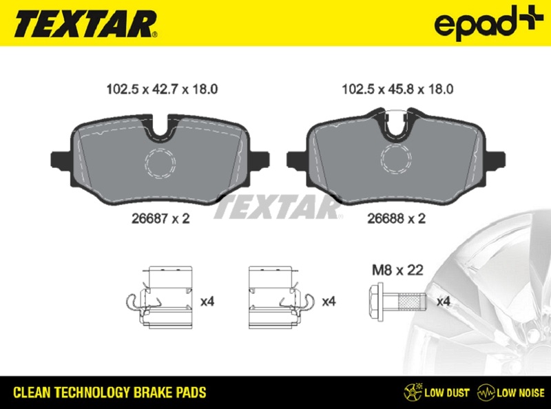 Set placute frana,frana disc 2668701CP TEXTAR