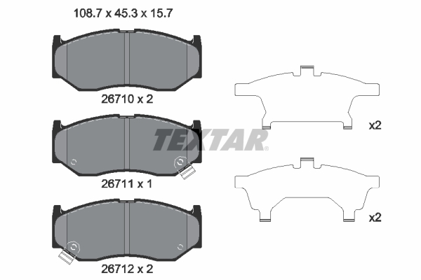 Set placute frana,frana disc 2671001 TEXTAR