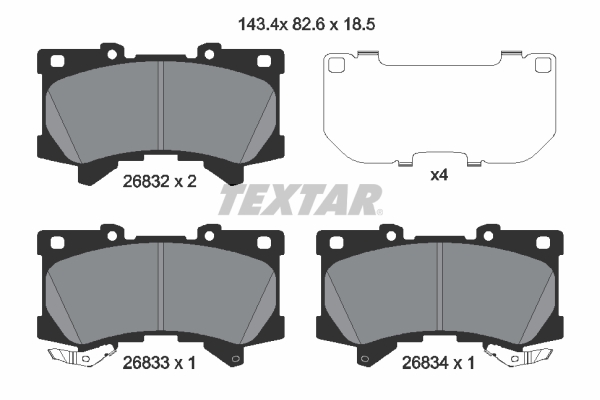 Set placute frana,frana disc 2683201 TEXTAR