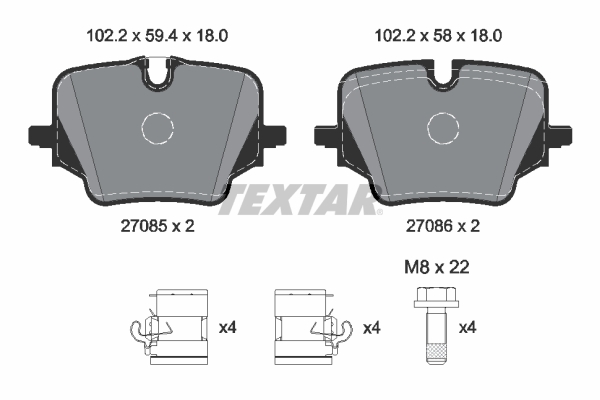 Set placute frana,frana disc 2708501 TEXTAR