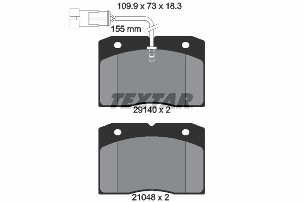 set placute frana,frana disc 2914001 TEXTAR