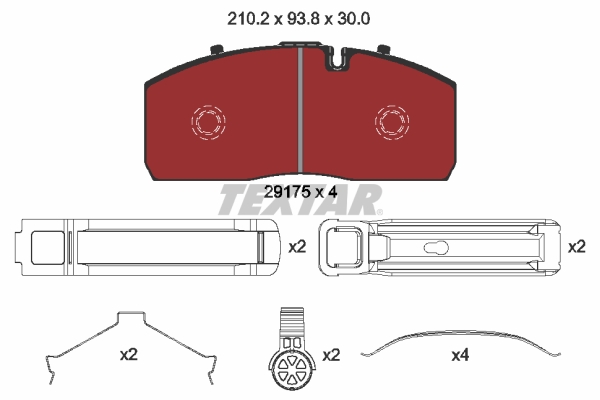 Set placute frana,frana disc 2917504 TEXTAR