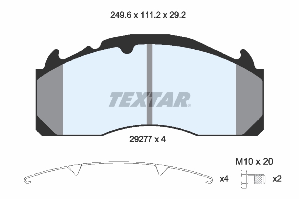 Set placute frana,frana disc 2927705 TEXTAR