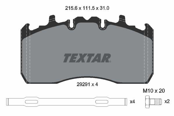 Set placute frana,frana disc 2929101 TEXTAR