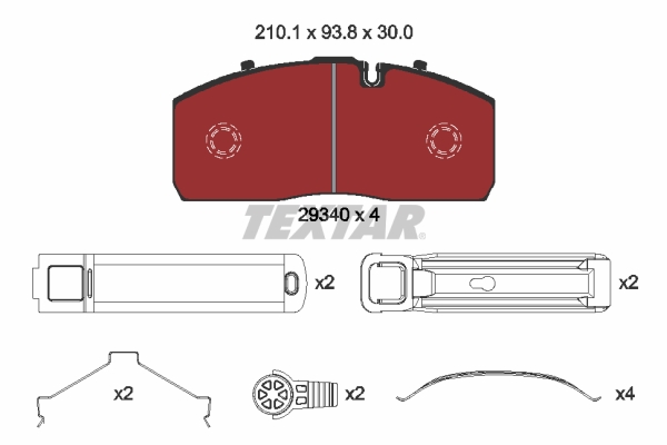 Set placute frana,frana disc 2934001 TEXTAR