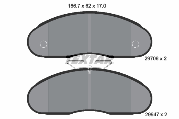 set placute frana,frana disc 2970602 TEXTAR