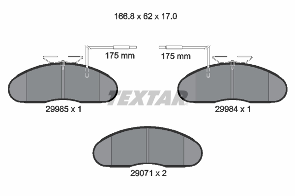 Set placute frana,frana disc 2998501 TEXTAR