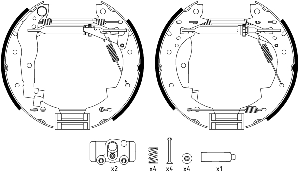 Set saboti frana 84041200 TEXTAR