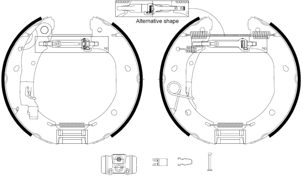 Set saboti frana 84060900 TEXTAR