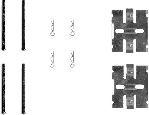 Set accesorii, placute frana 82041700 TEXTAR