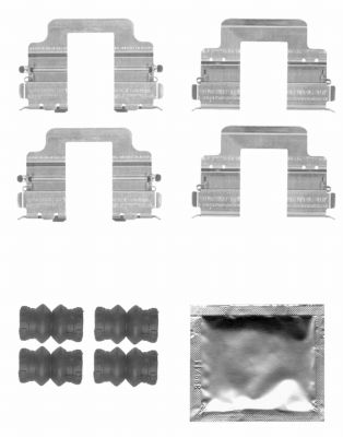 Set accesorii, placute frana 82505500 TEXTAR