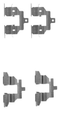 Set accesorii, placute frana 82508000 TEXTAR