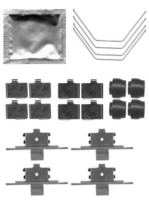 Set accesorii, placute frana 82516400 TEXTAR