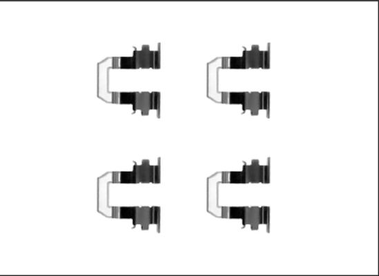 Set accesorii, placute frana 82540300 TEXTAR