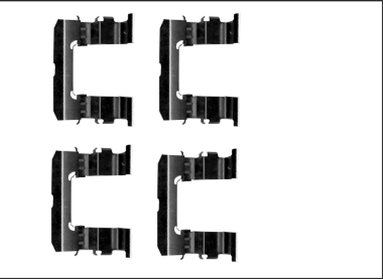 Set accesorii, placute frana 82540500 TEXTAR