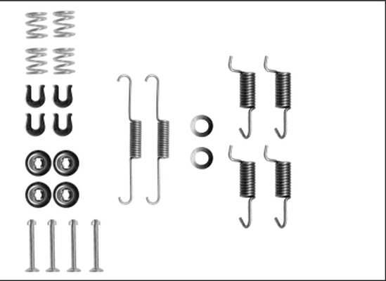 set accesorii, saboti frana parcare 97040500 TEXTAR