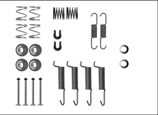 set accesorii, saboti frana parcare 97042800 TEXTAR