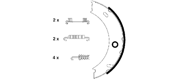 Set saboti frana, frana de mana 91057900 TEXTAR