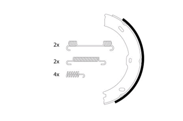 Set saboti frana, frana de mana 91066800 TEXTAR