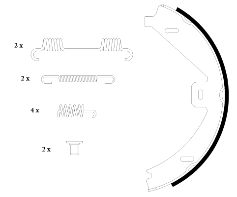 Set saboti frana, frana de mana 91069100 TEXTAR