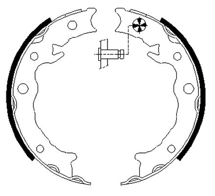 Set saboti frana, frana de mana 91080500 TEXTAR