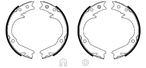 Set saboti frana, frana de mana 91087400 TEXTAR