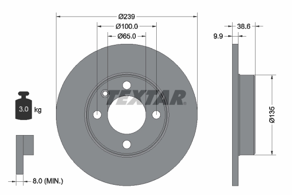 Disc frana 92009303 TEXTAR