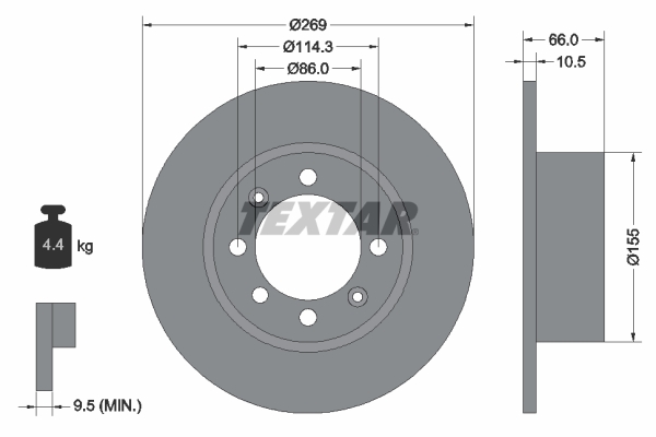 Disc frana 92010000 TEXTAR