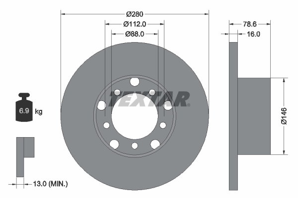 Disc frana 93012400 TEXTAR