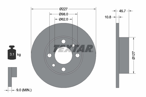 Disc frana 92019300 TEXTAR