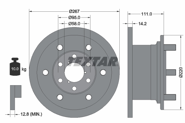 Disc frana 93019400 TEXTAR