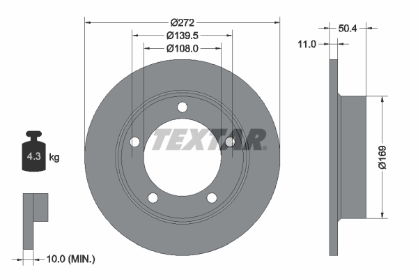 Disc frana 92019900 TEXTAR