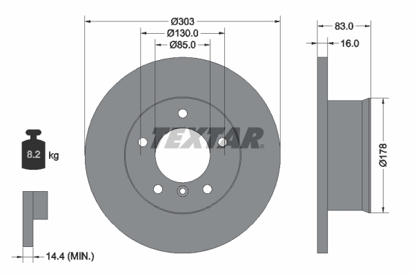 Disc frana 92020300 TEXTAR