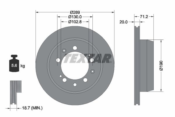 Disc frana 92021200 TEXTAR