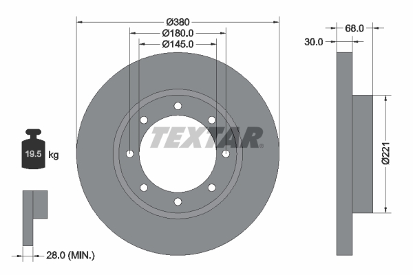 Disc frana 93025600 TEXTAR