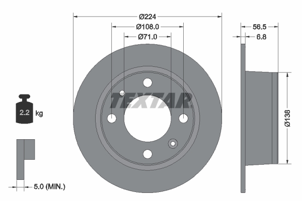Disc frana 92026900 TEXTAR