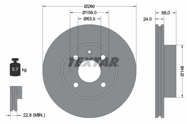 Disc frana 92027300 TEXTAR
