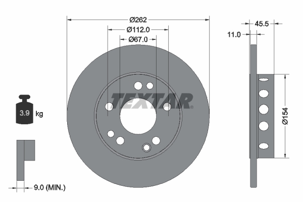 Disc frana 92027403 TEXTAR