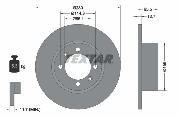 Disc frana 92027600 TEXTAR