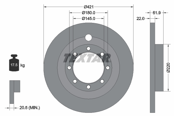 Disc frana 93028800 TEXTAR