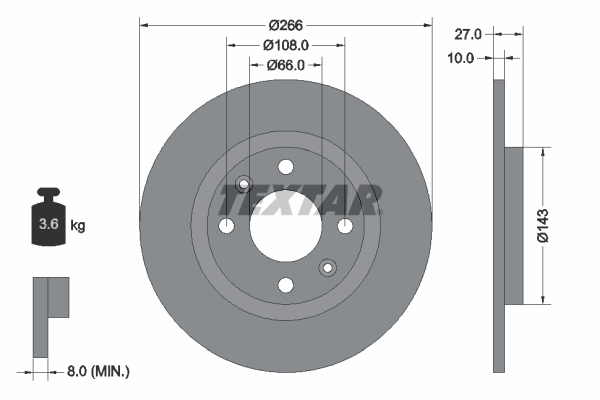 Disc frana 92029900 TEXTAR