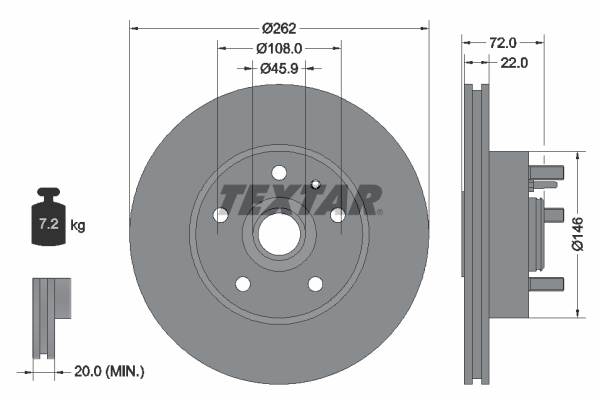 Disc frana 92031300 TEXTAR