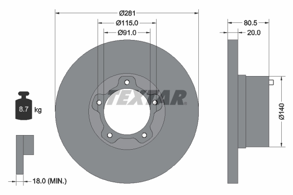 Disc frana 92031500 TEXTAR