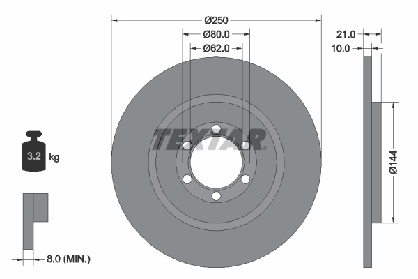 Disc frana 92033700 TEXTAR
