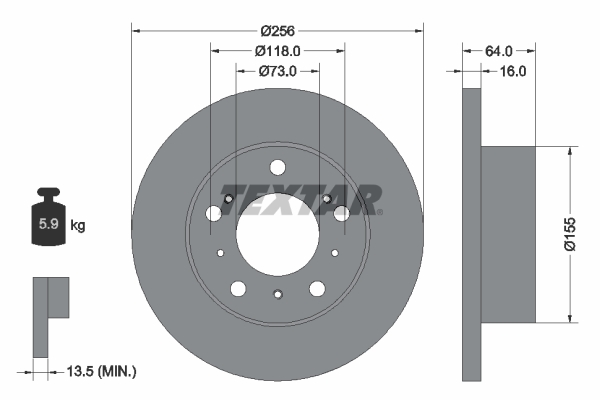 Disc frana 92034400 TEXTAR