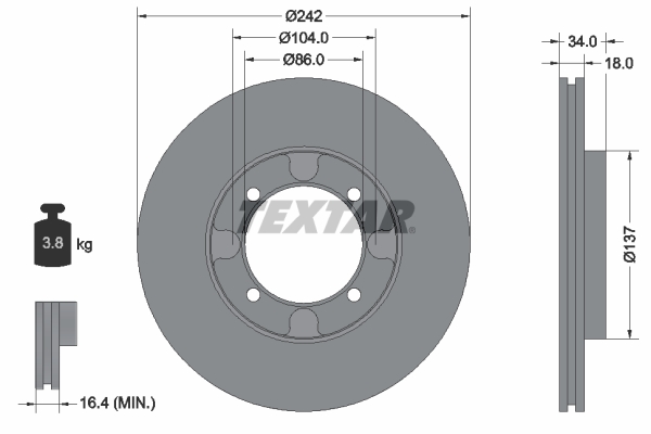 Disc frana 92034700 TEXTAR
